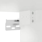 Armario de cocina de pared con puerta de cristal "Kalmar" de, madera de ingeniería blanca brillante