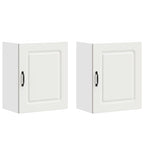 Armarios de pared cocina 2 uds Kalmar madera ingeniería blanca