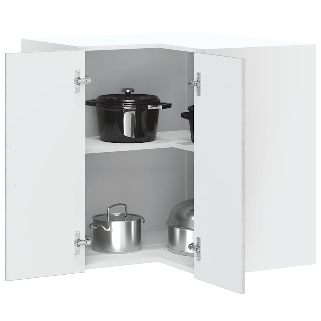 Armario cocina esquina de pared Kalmar madera ingeniería blanca