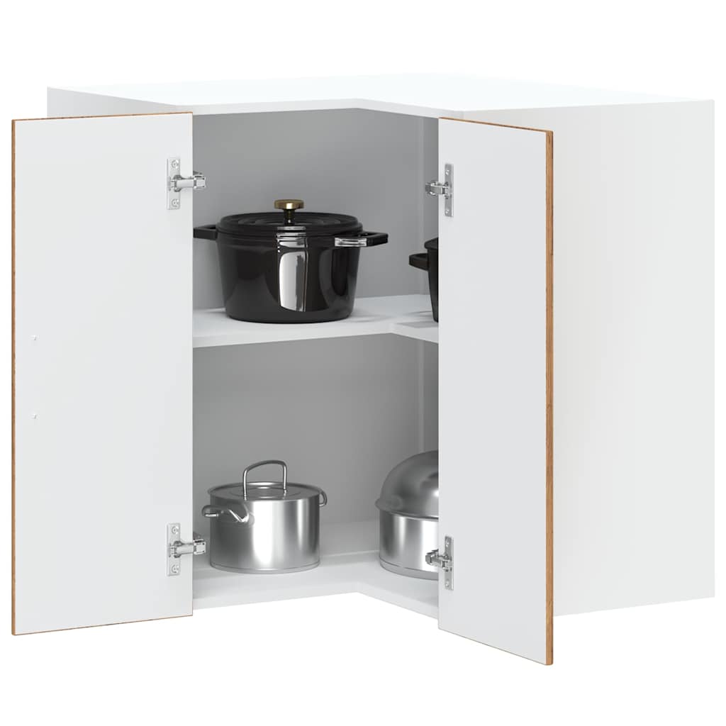 Armario cocina esquina de pared Kalmar madera ingeniería blanca