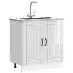 Mueble bajo fregadero Lucca blanca de alto brillo