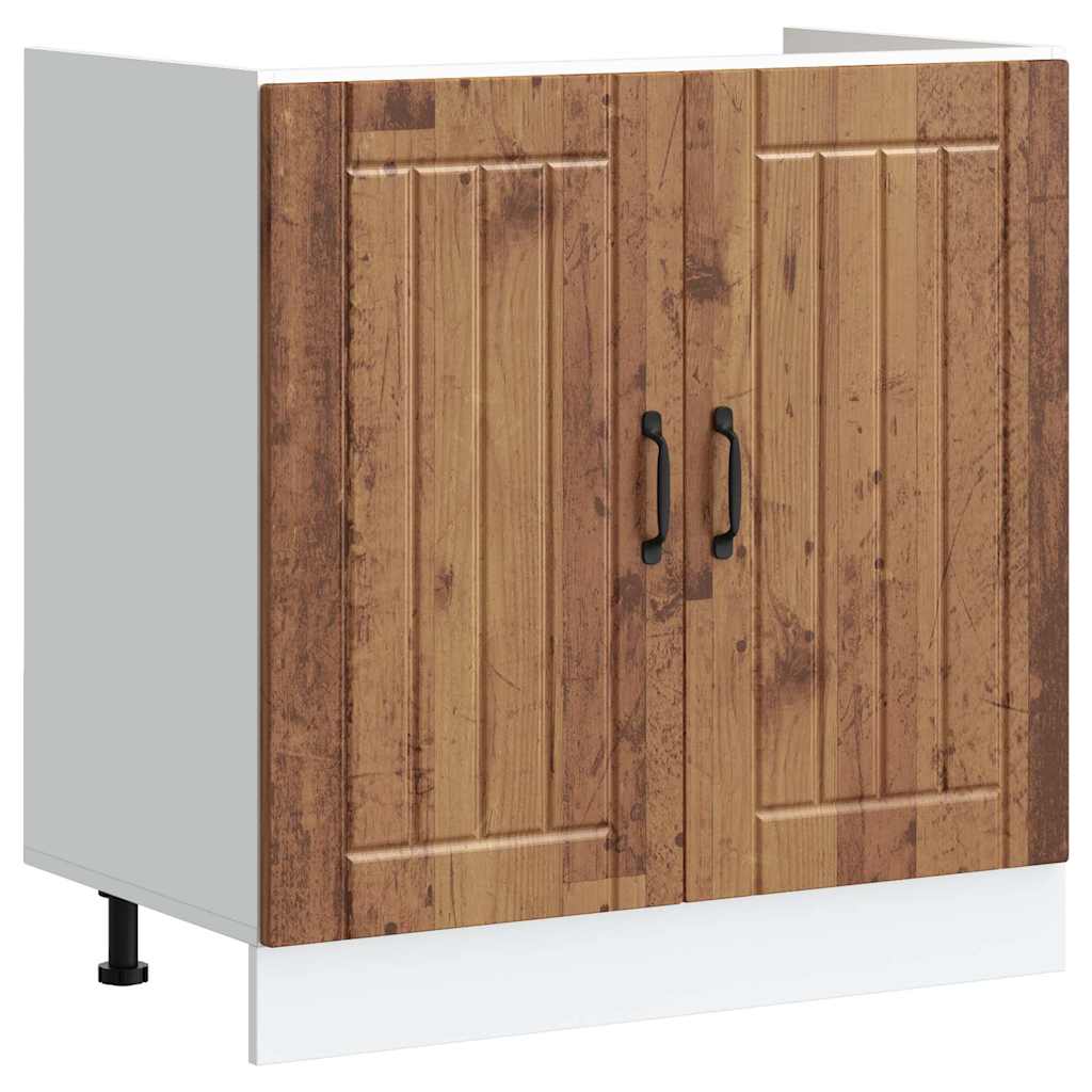 Mueble bajo fregadero Lucca blanca de alto brillo