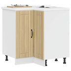 Mueble bajo esquina de cocina Lucca alto brillo blanco