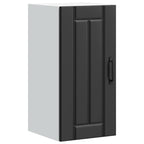 Armario de cocina de pared "Lyon" con puerta de cristal, madera vieja,, 60x31x60 cm