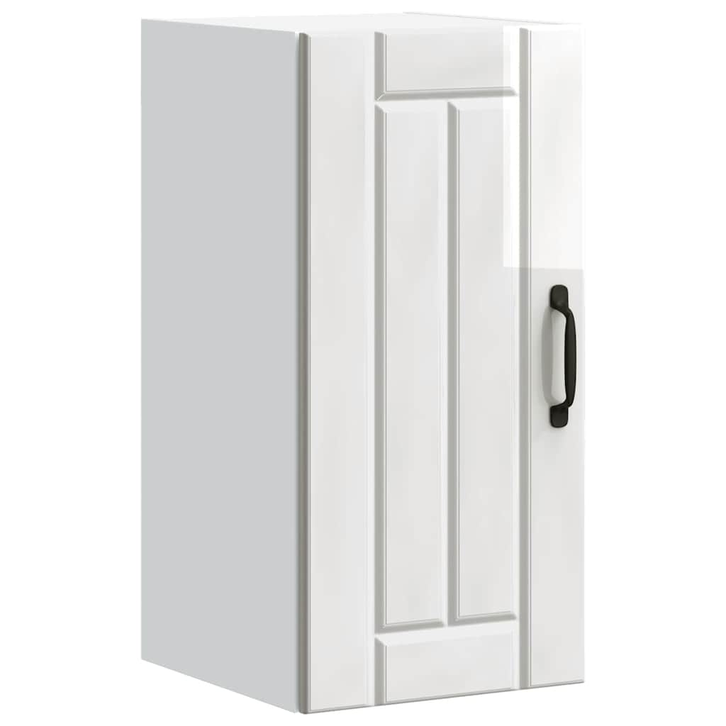 Armario de cocina de pared "Lyon" con puerta de cristal, madera vieja,, 60x31x60 cm
