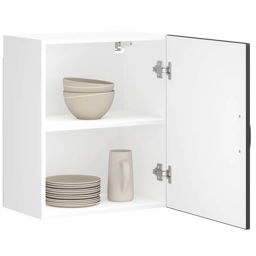 Armario de cocina de pared "Lyon" con puerta de cristal, madera vieja,, 60x31x60 cm