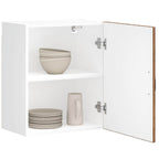 Armario de cocina de pared "Lyon" con puerta de cristal, madera vieja,, 60x31x60 cm