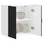 Armario de cocina de pared "Lyon" con puerta de cristal, madera vieja,, 60x31x60 cm