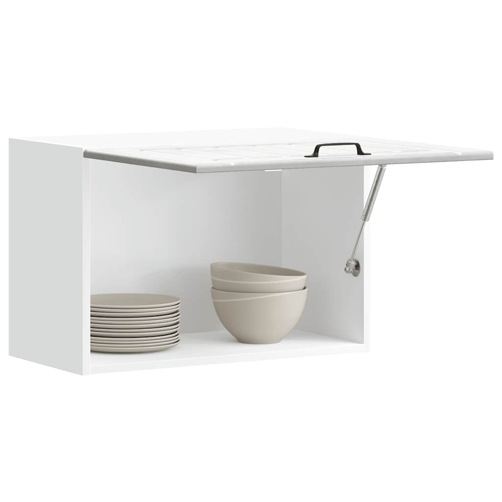 Armario de cocina de pared "Lyon" con puerta de cristal, madera vieja,, 60x31x60 cm