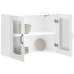 Armario de cocina de pared "Lyon" con puerta de cristal, madera vieja,, 60x31x60 cm