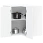Armario cocina esquina de pared Kalmar madera ingeniería blanca