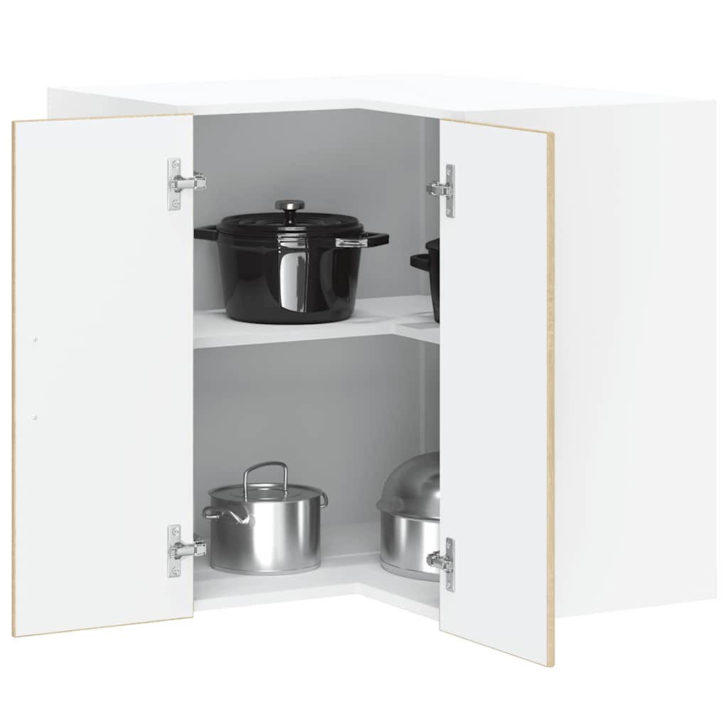 Armario cocina esquina de pared Kalmar madera ingeniería blanca