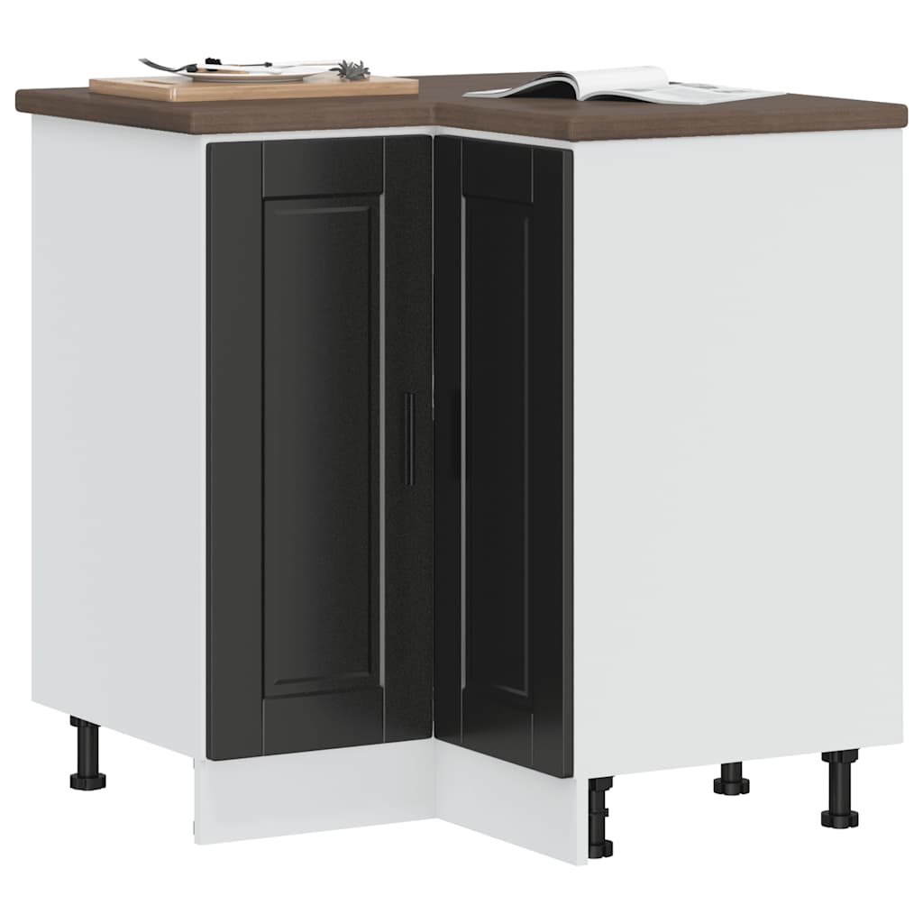 Mueble bajo esquina de cocina Lucca alto brillo blanco