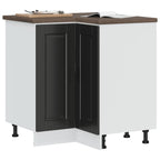 Mueble bajo esquina de cocina Lucca alto brillo blanco