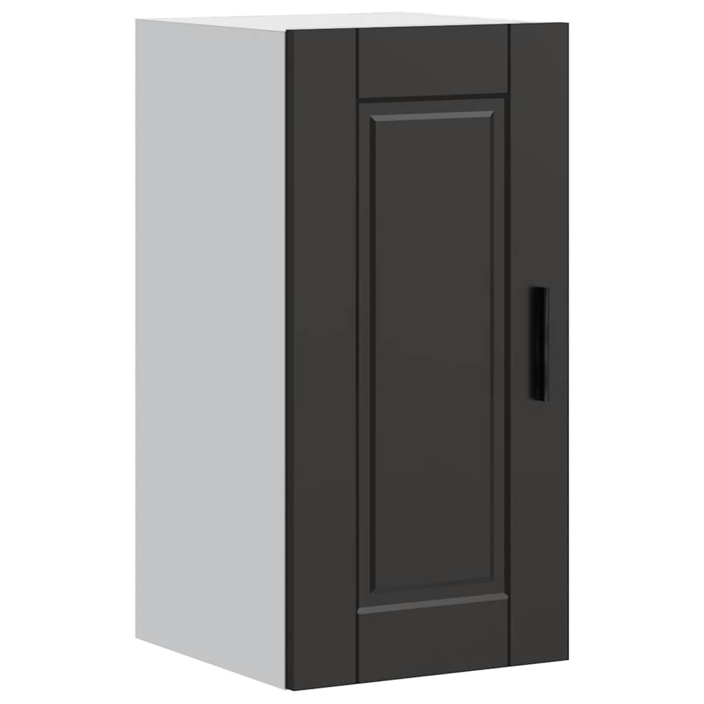 Armario de cocina de pared con puerta de cristal "Kalmar" de, madera de ingeniería blanca brillante