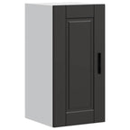 Armario de cocina de pared con puerta de cristal "Kalmar" de, madera de ingeniería blanca brillante