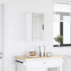 Armario de cocina de pared con puerta de cristal "Kalmar" de, madera de ingeniería blanca brillante