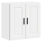 Armario de cocina de pared con puerta de cristal "Kalmar" de, madera de ingeniería blanca brillante