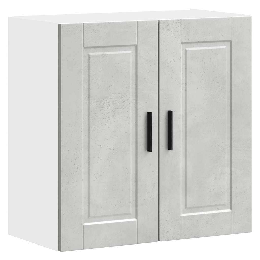 Armario de cocina de pared con puerta de cristal "Kalmar" de, madera de ingeniería blanca brillante