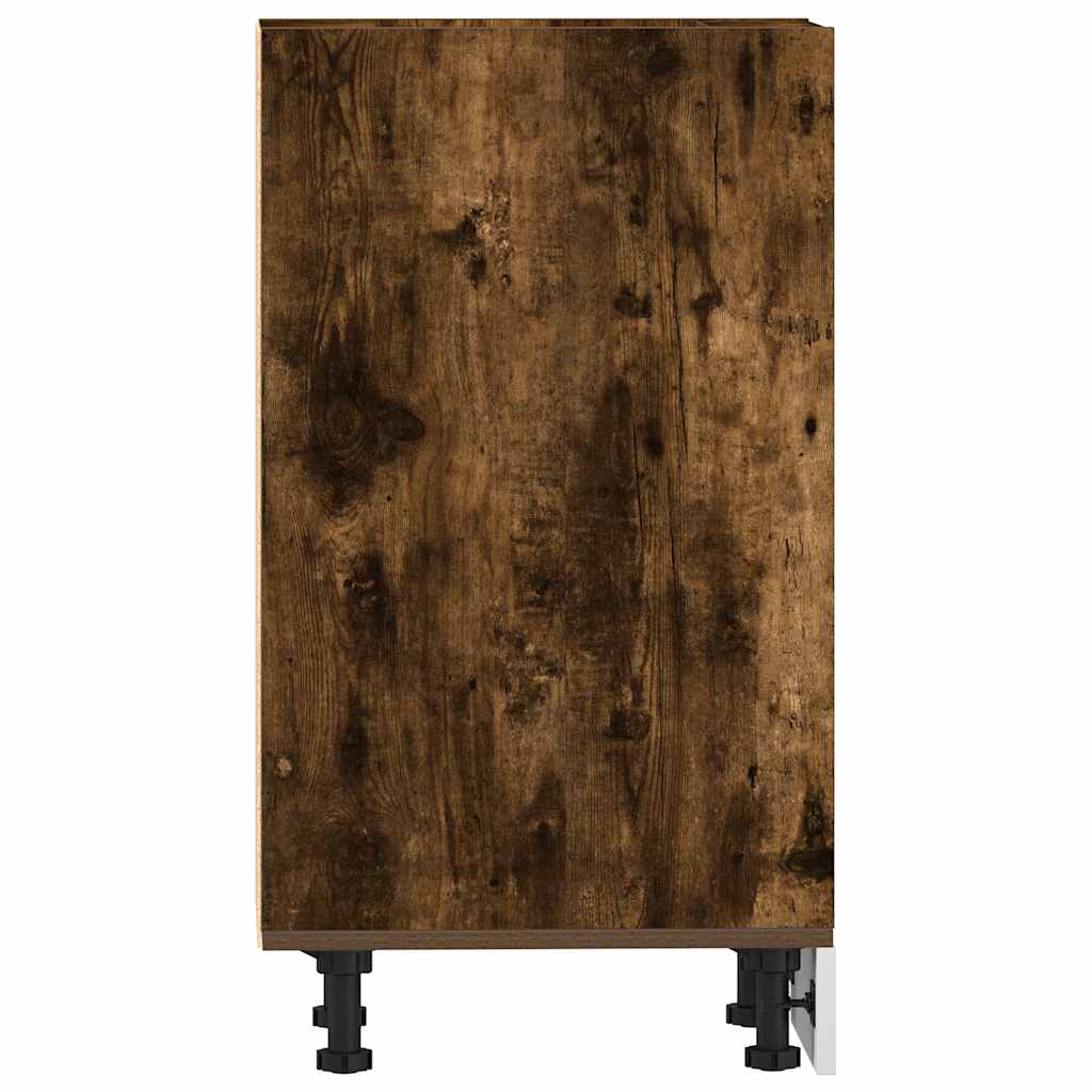 Armario bajo "Riga" Roble ahumado 20x44,5x81,5 cm Madera de ingeniería