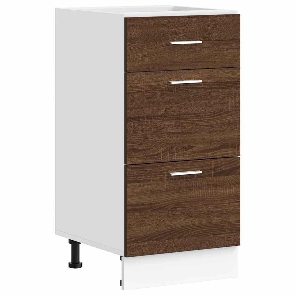 Armario bajo "Lyon" Roble Marrón 40x46x81,5 cm Madera de ingeniería