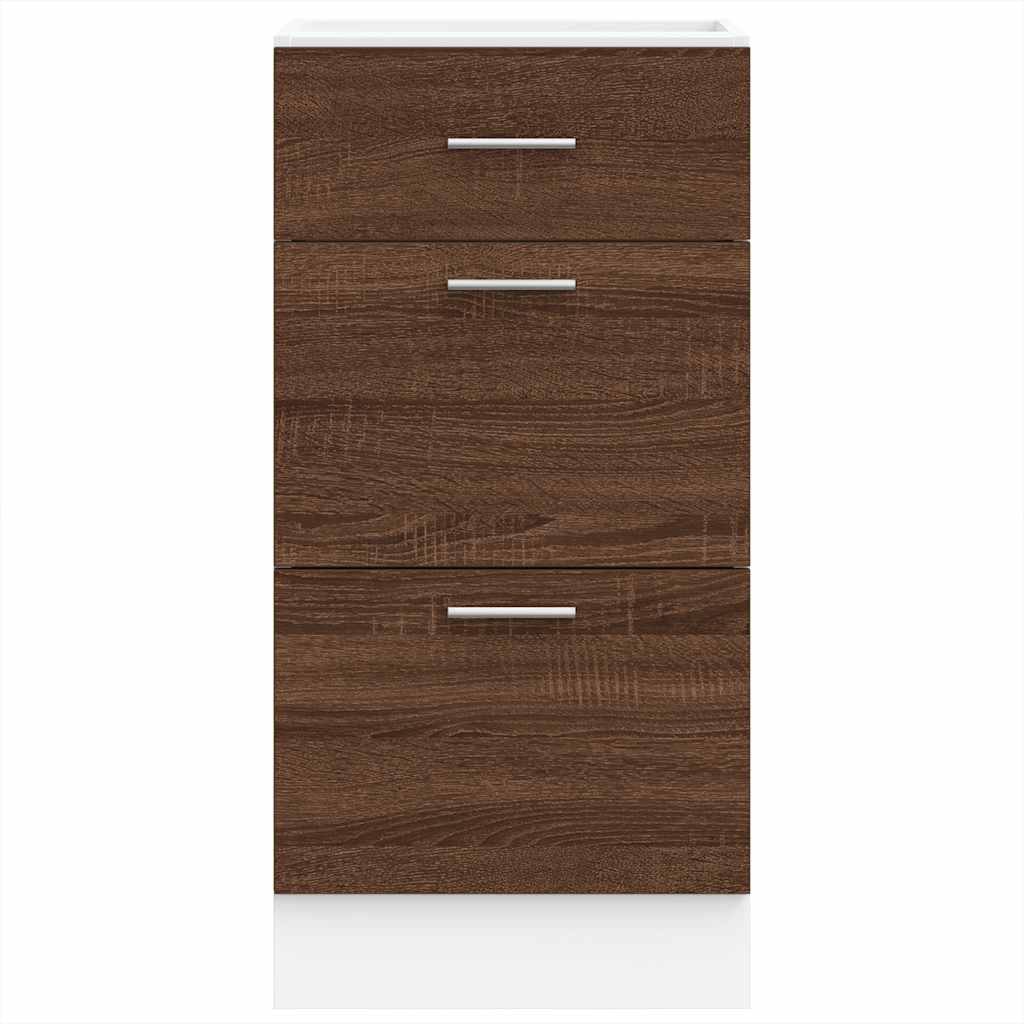 Armario bajo "Lyon" Roble Marrón 40x46x81,5 cm Madera de ingeniería