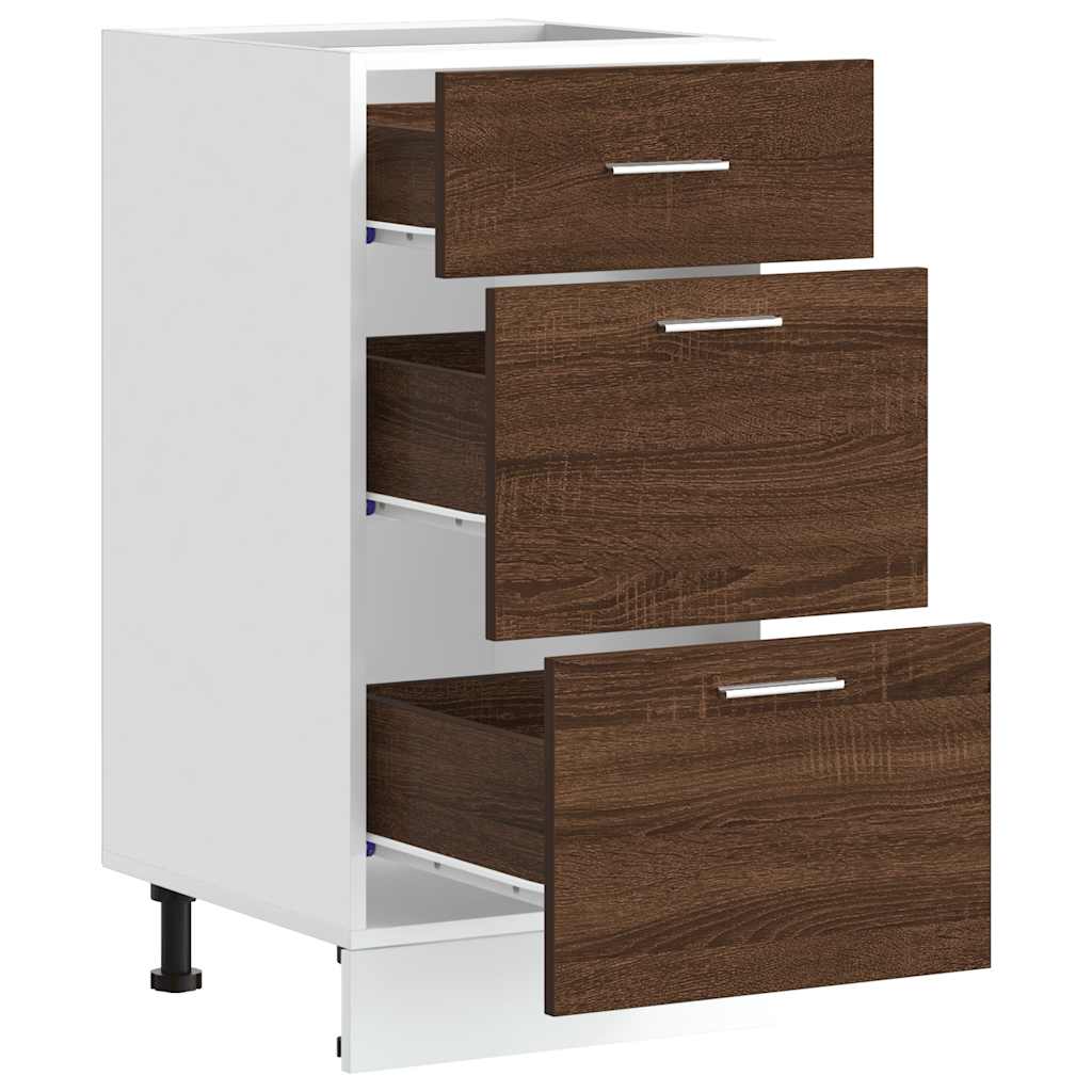Armario bajo "Lyon" Roble Marrón 40x46x81,5 cm Madera de ingeniería