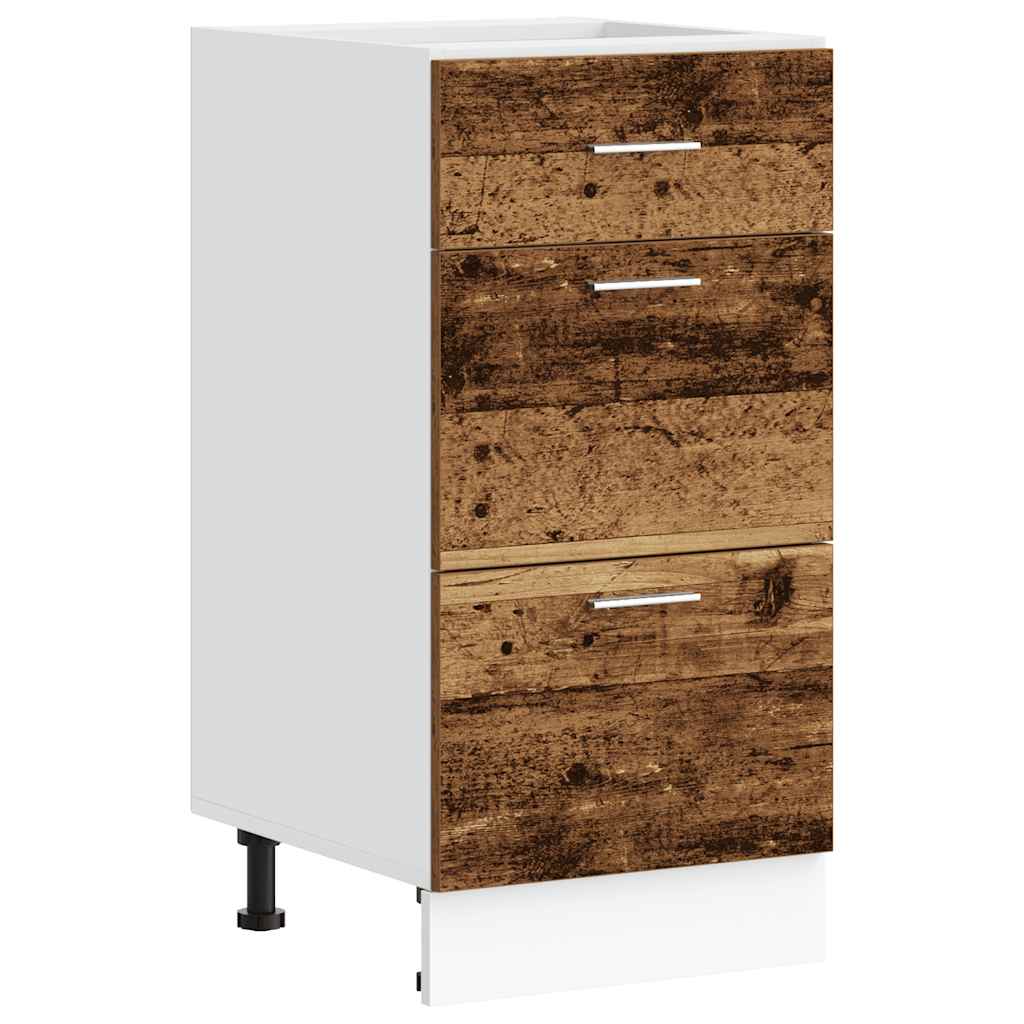 Armario bajo "Lyon" Madera vieja 40x46x81,5 cm Madera de ingeniería