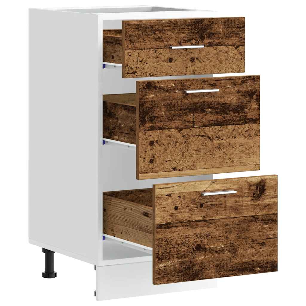 Armario bajo "Lyon" Madera vieja 40x46x81,5 cm Madera de ingeniería