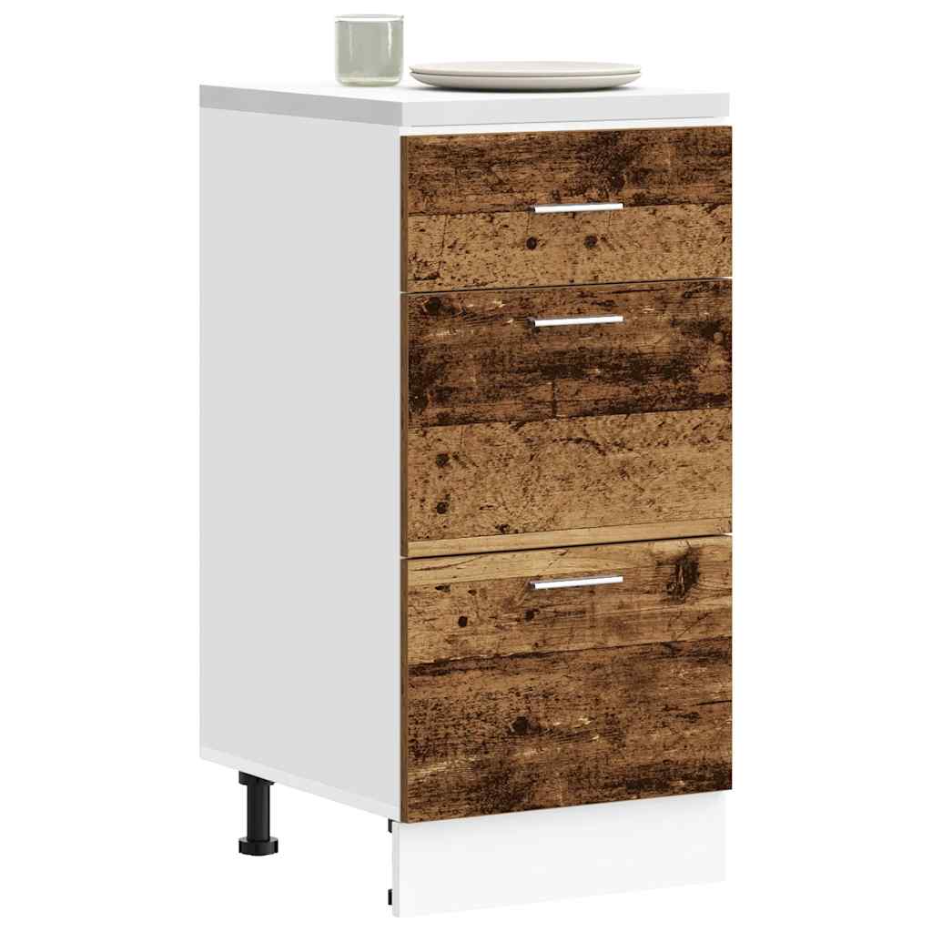 Armario bajo "Lyon" blanco 40x46x81,5 cm madera de ingeniería