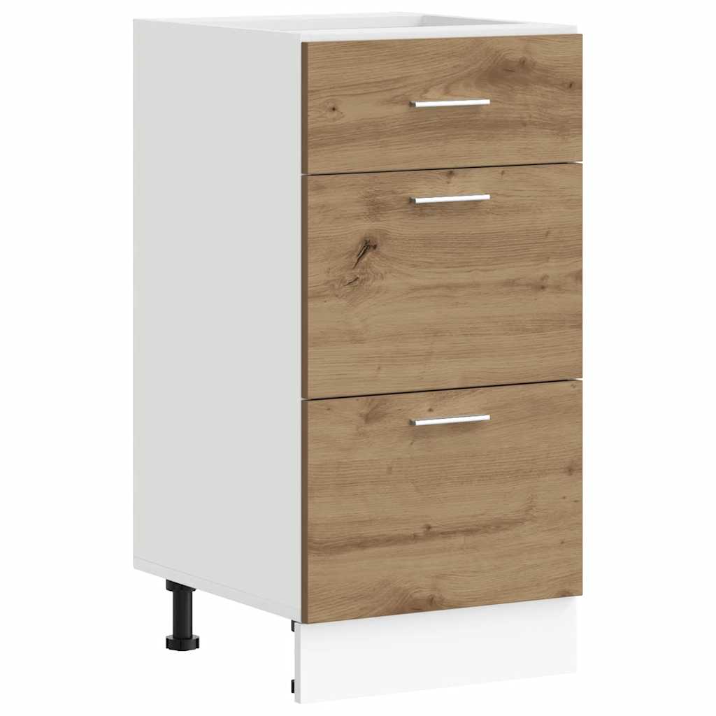Armario bajo "Lyon" Roble Artesano 40x46x81,5 cm Madera de ingeniería