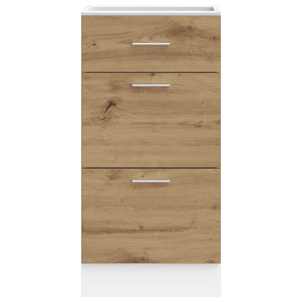 Armario bajo "Lyon" Roble Artesano 40x46x81,5 cm Madera de ingeniería