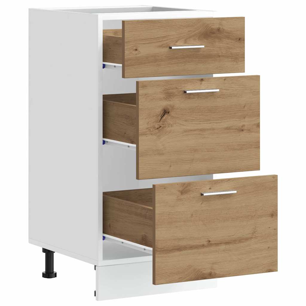 Armario bajo "Lyon" Roble Artesano 40x46x81,5 cm Madera de ingeniería