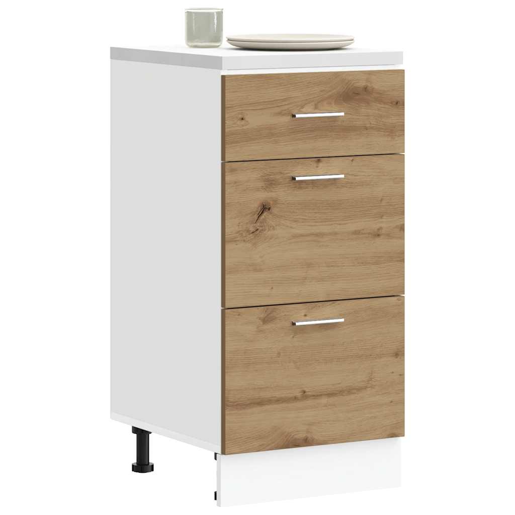 Armario bajo "Lyon" Roble Artesano 40x46x81,5 cm Madera de ingeniería