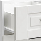 Armario bajo de cocina "Porto" de madera de ingeniería blanco brillante