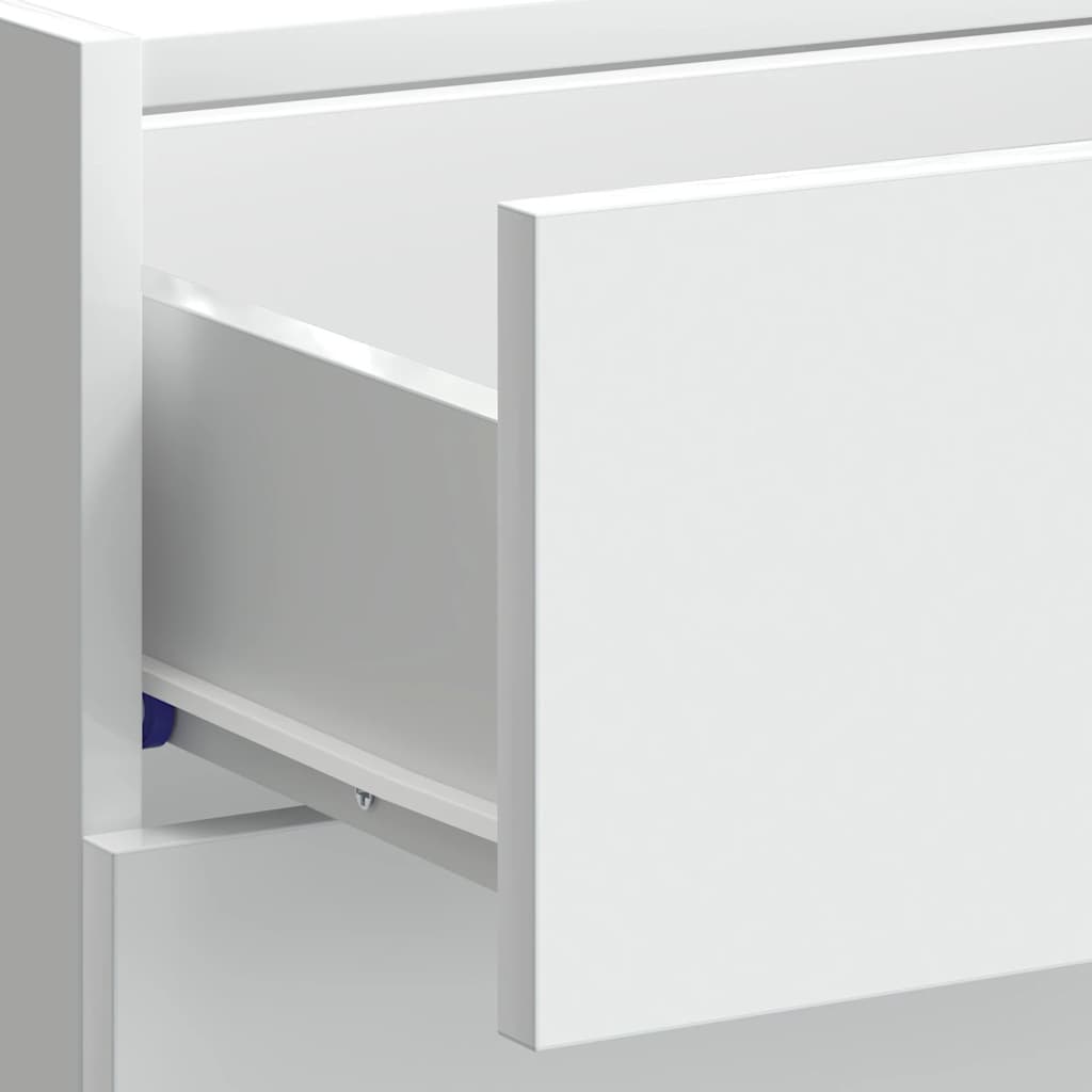 Armario bajo de cocina "Lyon" de madera de ingeniería blanca