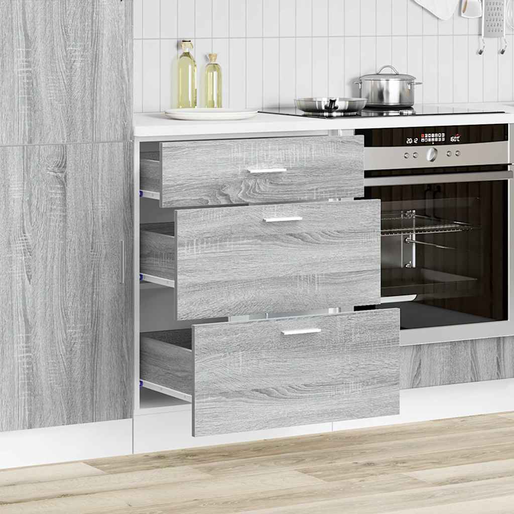 Armario bajo de cocina "Lyon" gris Sonoma de madera de ingeniería