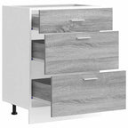 Armario bajo de cocina "Lyon" gris Sonoma de madera de ingeniería