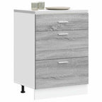 Armario bajo de cocina "Lyon" gris Sonoma de madera de ingeniería