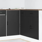Armario bajo de cocina "Lucca" de madera de ingeniería blanco brillante