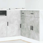 Armario bajo de cocina "Lucca" de madera de ingeniería blanco brillante