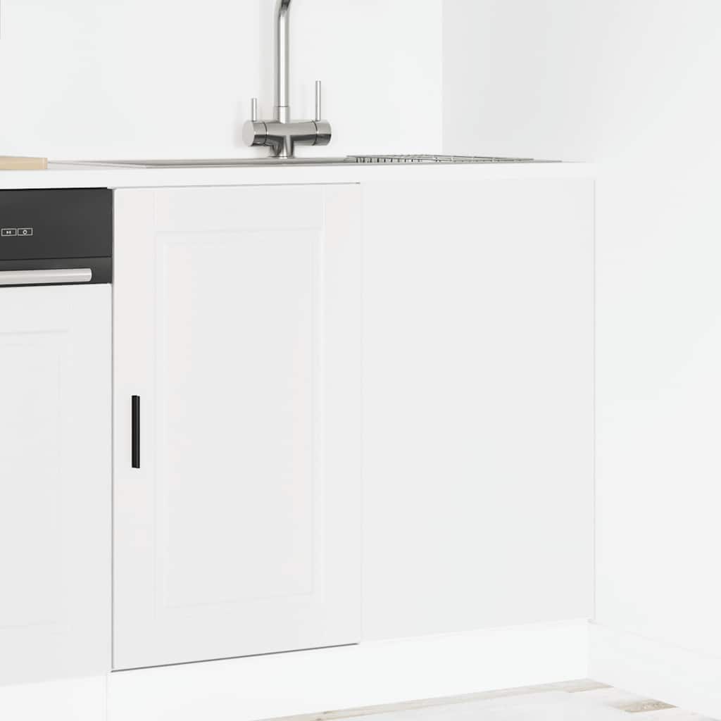 Armario bajo de cocina "Lyon" de madera de ingeniería blanca