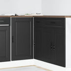Armario bajo de cocina "Kalmar" de madera de ingeniería blanco brillante