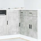 Armario bajo de cocina "Lyon" de madera de ingeniería blanca