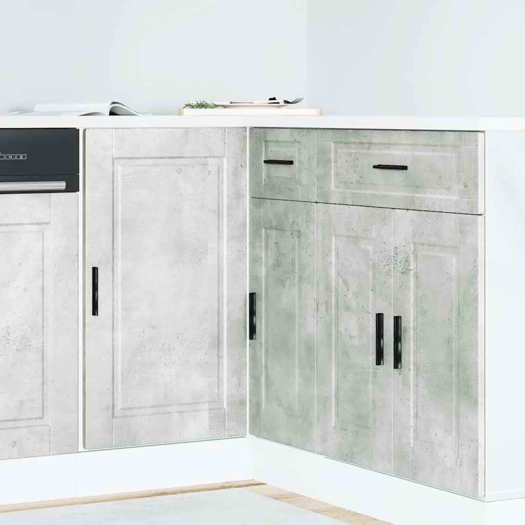 Armario bajo de cocina "Lyon" de madera de ingeniería blanca