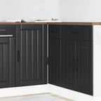 Armario bajo de cocina "Lucca" de madera de ingeniería blanco brillante
