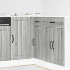 Armario bajo de cocina "Lucca" de madera de ingeniería blanco brillante