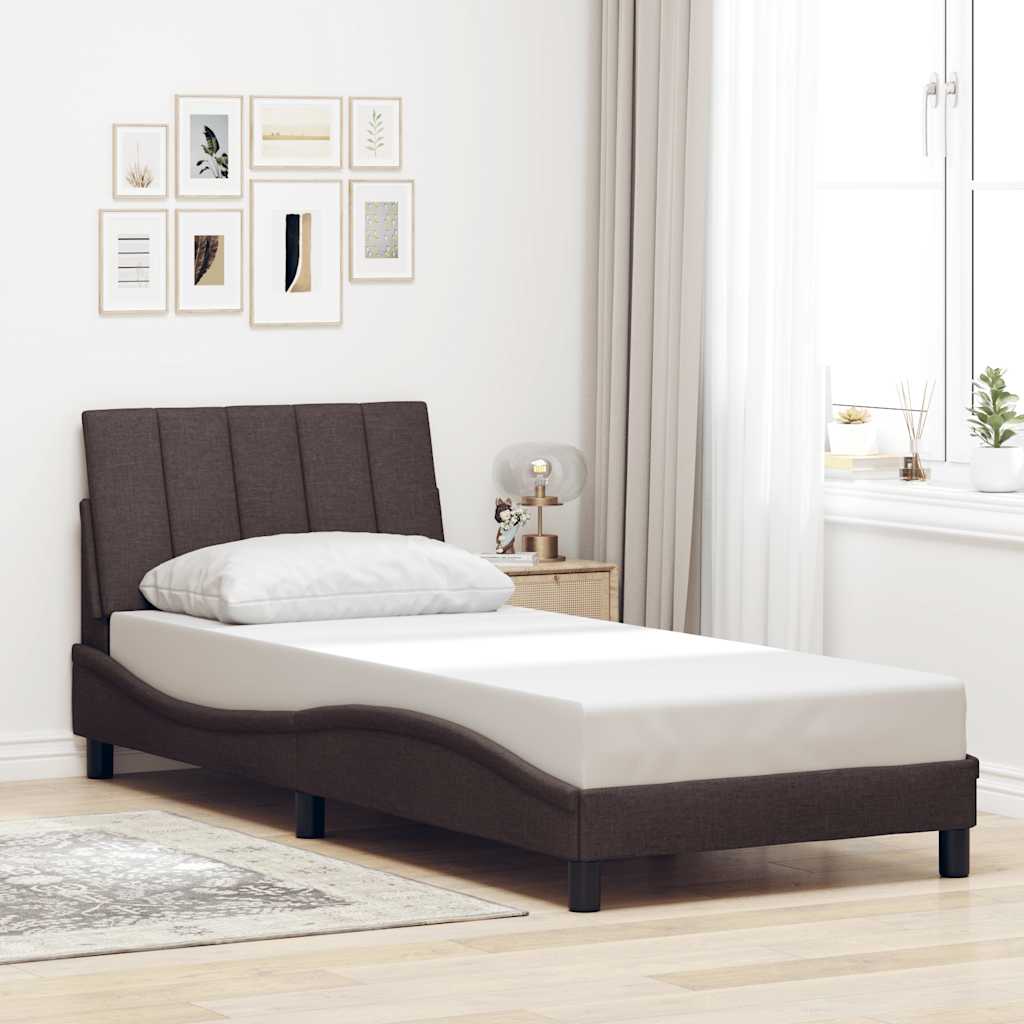 Cama sin colchón madera maciza pino marrón cera 80x200 cm