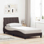 Cama sem colchão madeira maciça pinho castanho cera 80x200 cm