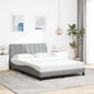 Estructura de cama sin colchón Hanko de tela gris oscuro 160x200 cm